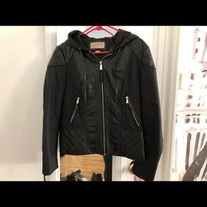 Michael Kors Black Faux Leather Jacket